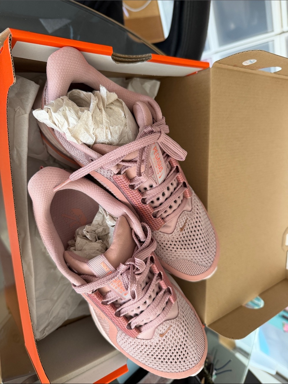 Nike women’s Pegasus premium in rose gold size 7.5